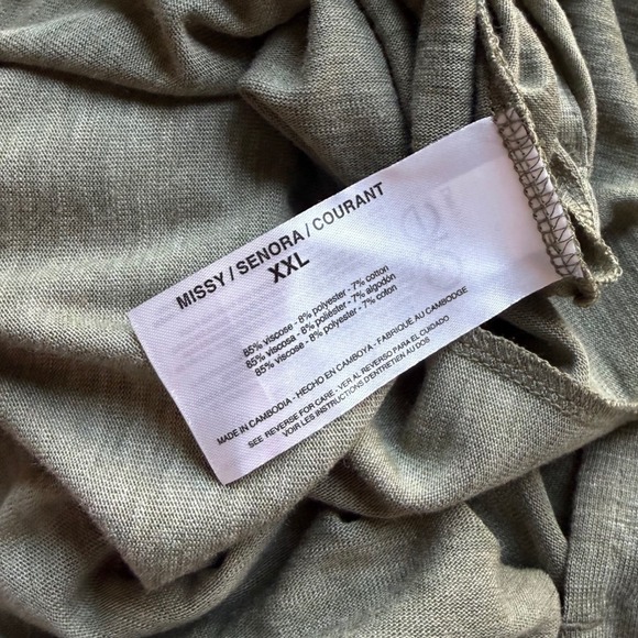 NWT Jessica Simpson Loden Green Midi T-Shirt Dress Size XXL - Picture 8 of 8